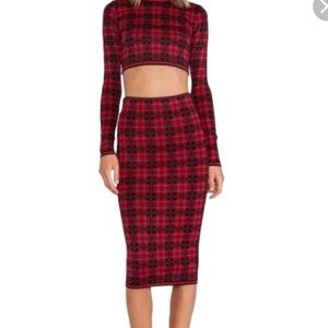 TORN BY RONNY KOBO LONDON PLAID 2 piece